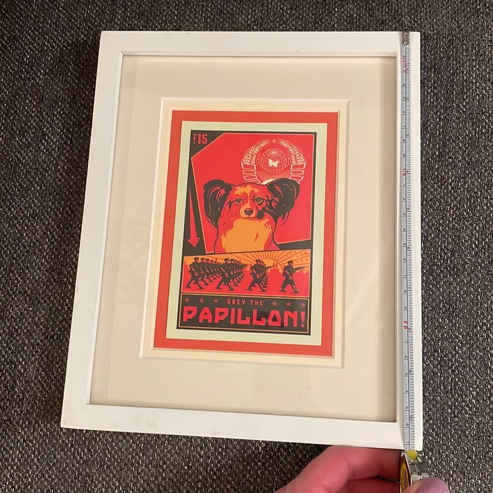 Papillon print in 8 X 10 white frame. - Picture 3 of 5